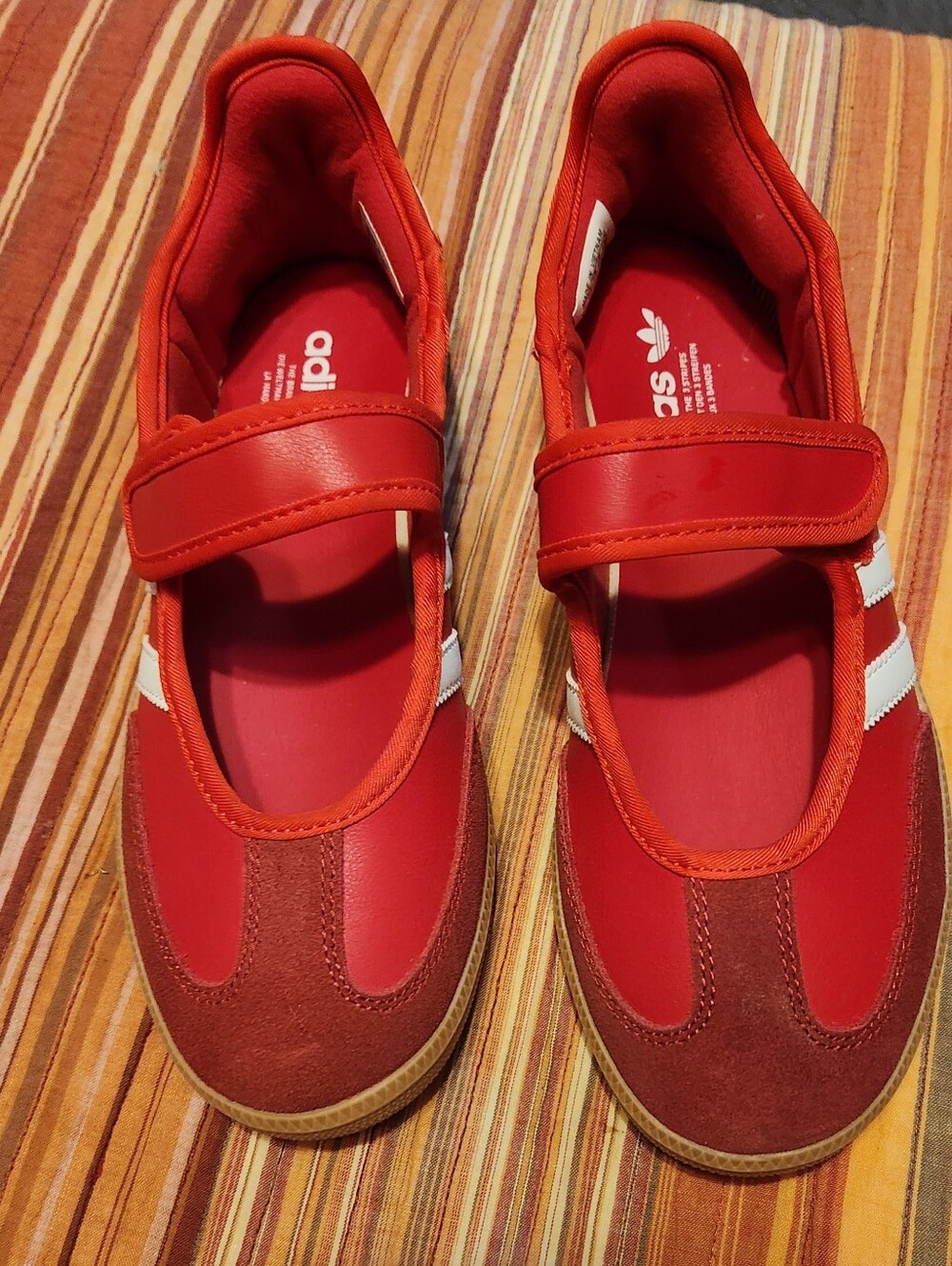 Red Addidas Samba MARY JANES Sz 8.5 - Picture 3 of 5